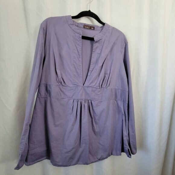 Old Navy Maternity Blouse XL long sleeve pullover smock relaxed stretchy comfy - Picture 1 of 11